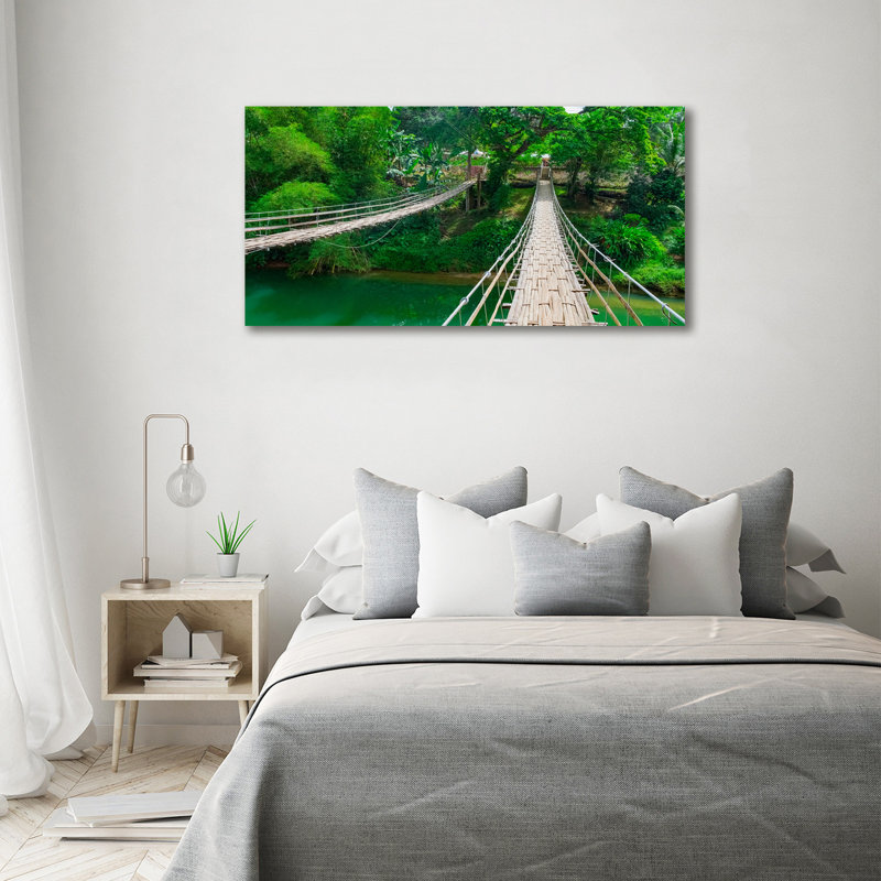 Bridge Over The River - No Frame Print on Canvas