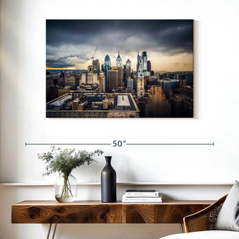 Nicci, horizon orageux de Philadelphie, H 26 po x l 39 po