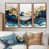 Toile avec cadre flottant brun