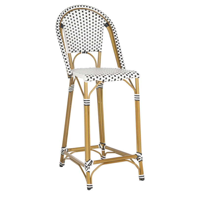 Tabouret de bar 30 po Andaz, Blanc / noir