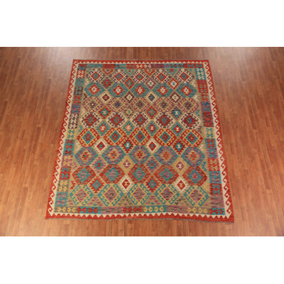 All-Over Geometric Kilim Oriental Area Rug 8x10