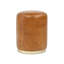 Tabouret de repose-pieds rond en cuir brun chameau 16 po Nico