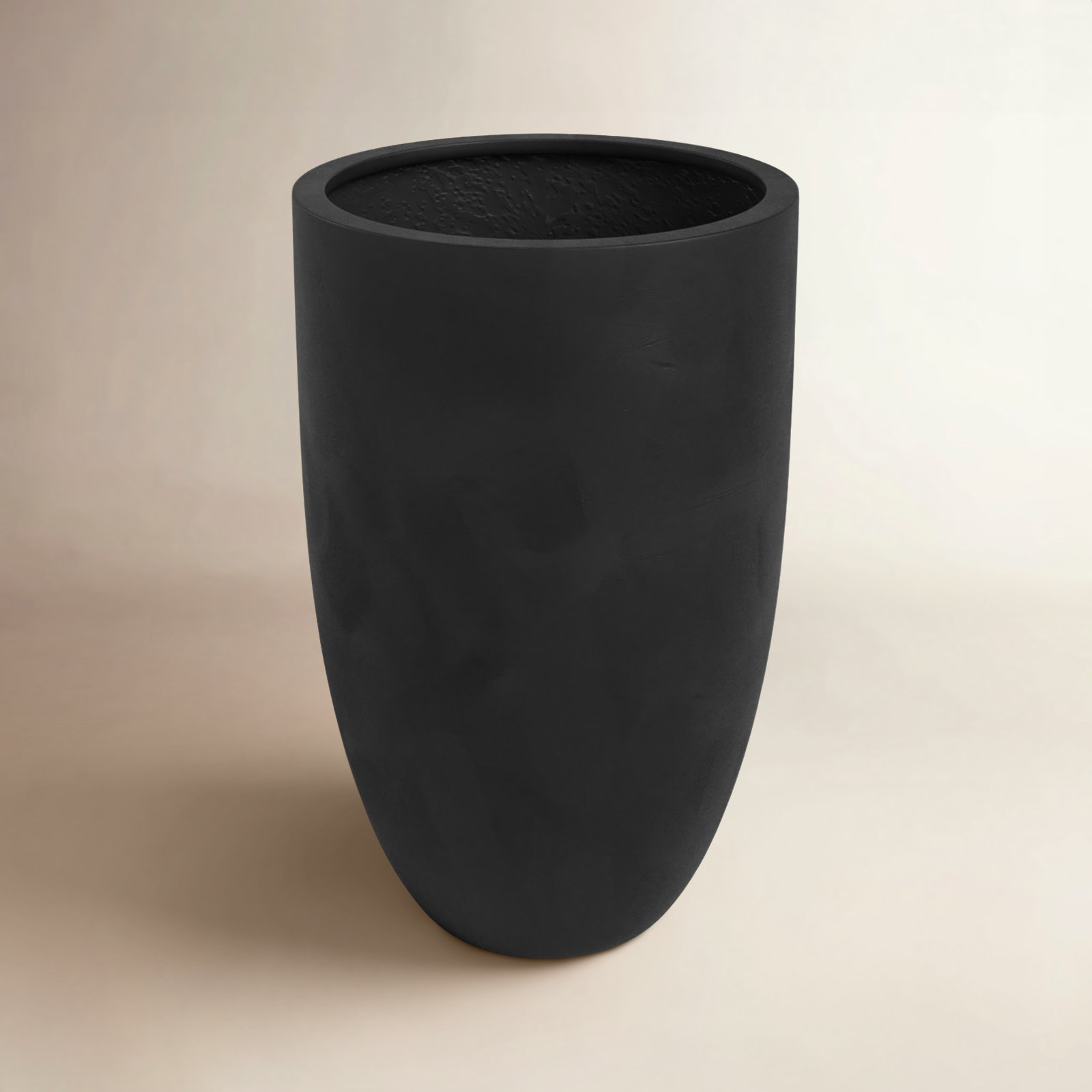 Elbe Handmade Pot Planter, 21.75" H x 16" W x 16" D, Black