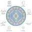 Tapis oriental turquoise / beige-79800544