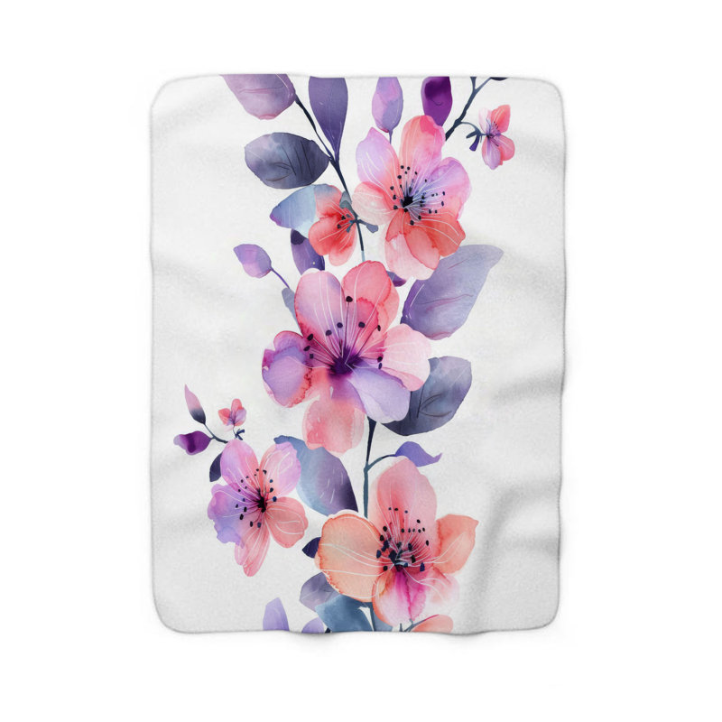Couverture botanique Springwater, L 60 po x l 50 po