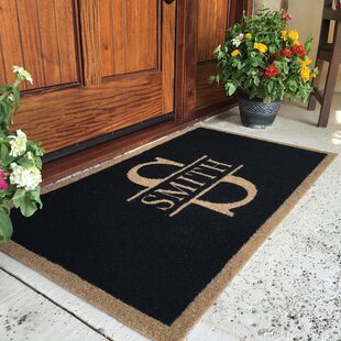 Custom Monogram Doormat, Luxury Script Initial Door Mat, Large XL Outdoor  Welcome Mat, Black Grey Rug Door Mat, Wedding Gift 