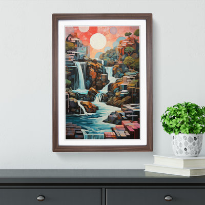 Waterfall Dadaism Art - Framed Print