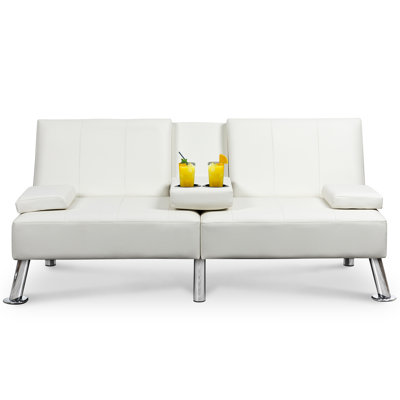 Modern Convertible Futon, Adjustable Folding Sofa Bed