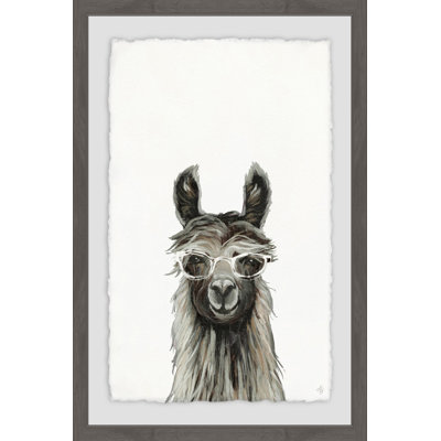 Sundown Happy Llama - Single Picture Frame Painting