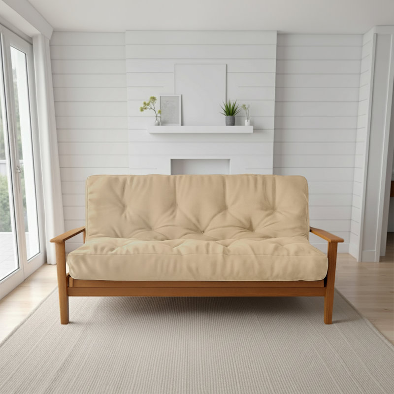 Matelas de futon en mousse à mémoire de forme Avryn - Certifié CertiPUR-US, fabriqué aux États-Unis, cadre non inclus, Beige