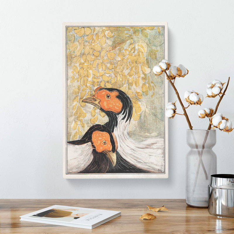 Two Silver Pheasants by Theo Van Hoytema - Wrapped Canvas Painting, 60cm H x 40cm W x 3cm D