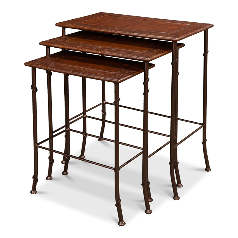 Solid Wood Nesting End Table