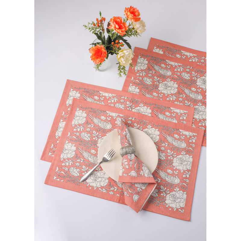 Napperons en coton Peach Blossom