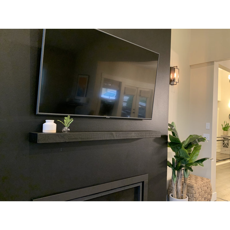 Anniek Fireplace Shelf Mantel, Black, 72"