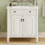 Meuble-lavabo de salle de bain avec lavabo, portes à fermeture douce et tablette réglable-1154773745