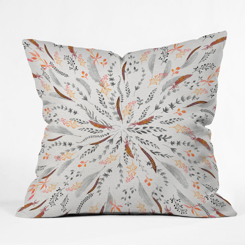 Feather Roll Throw Pillow, 16" x 16"