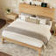 Lit plateforme en bois massif avec station de charge, pin-284720597-284720592