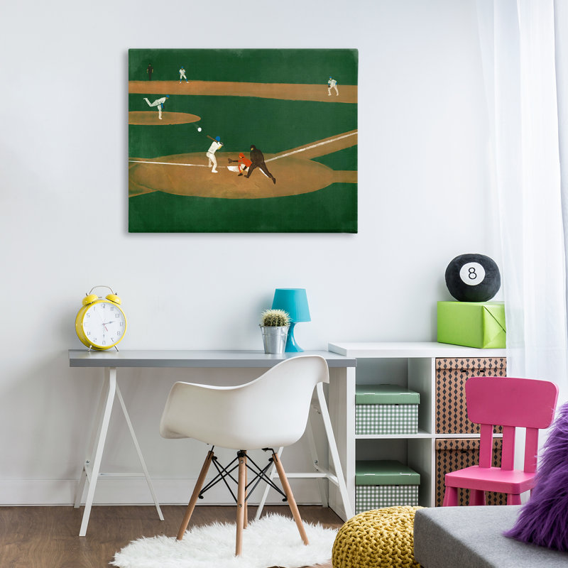 Art mural sur toile «Baseball Field View» par Daphne Polselli, H 30 po x l 40 po