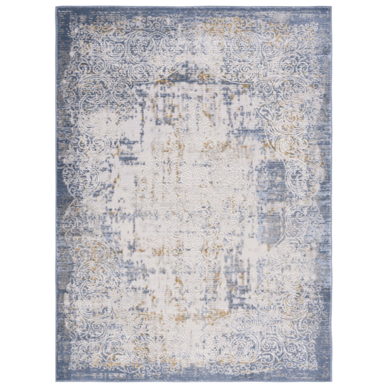Tapis beige / bleu Palma 322, Rectangle 5 pi 3 po x 7 pi 6 po