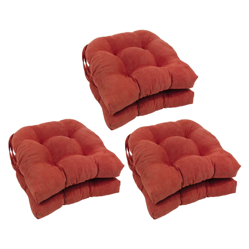 Outdoor 3.5'' Dining Chair Seat Cushion, Cardinal Red