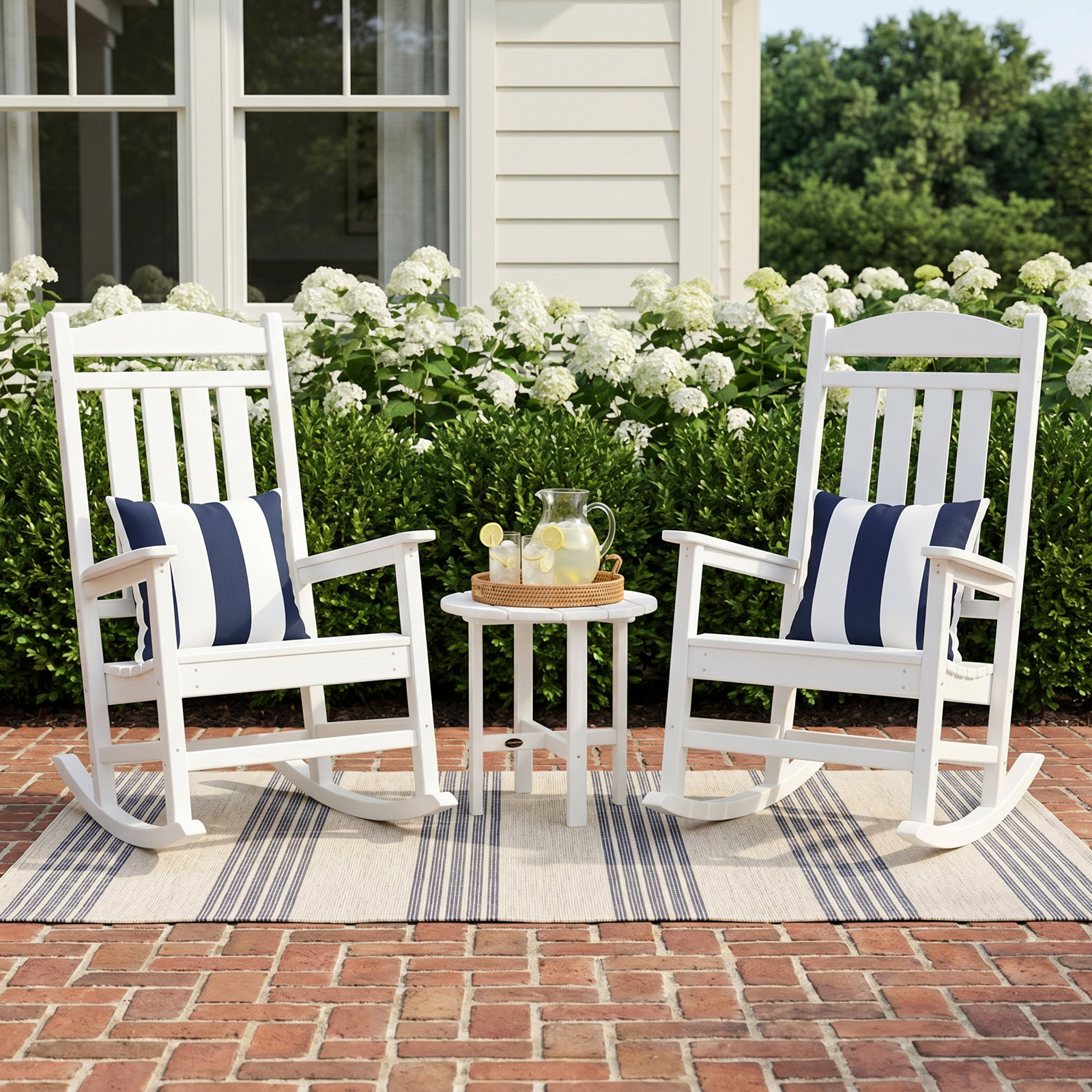 POLYWOOD® Rocker 2-Person Patio Seating Group, Teak