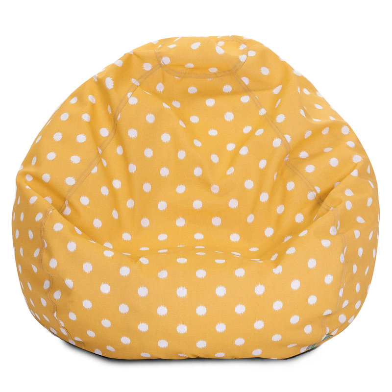 Aalin Bean Bag Chair & Lounger, 25" H x 36" W x 36" D, Citrus