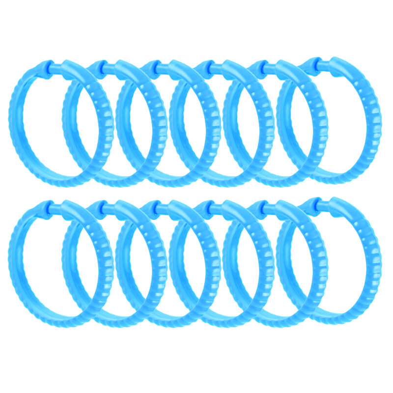 Crochet en plastique pour rideau de douche, Bleu turquoise