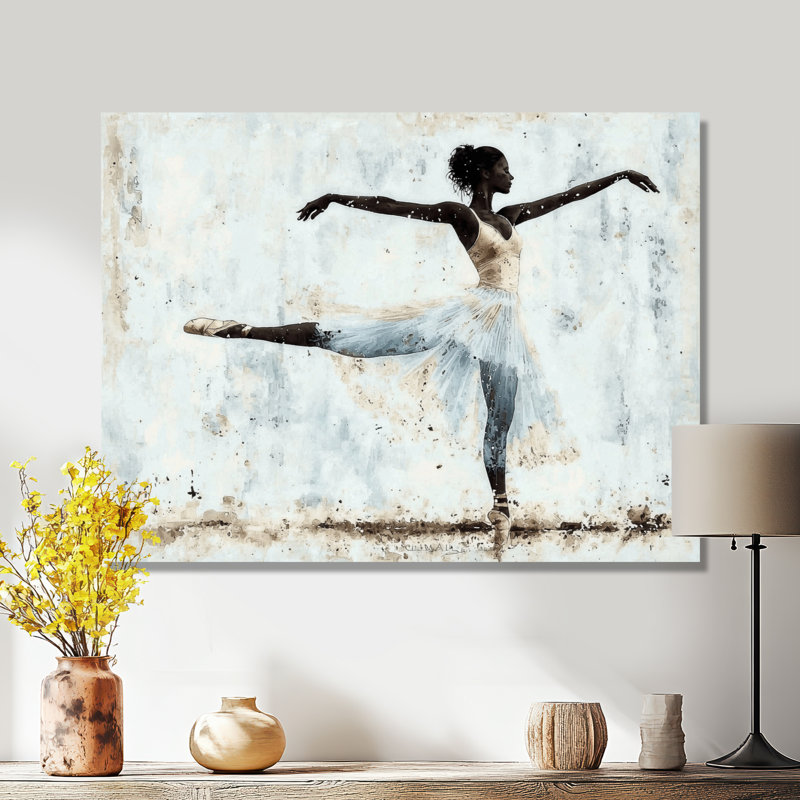 «Arabesque Ballet Dance II», art mural imprimé ballet, H 12 po x l 20 po, Toile tendue, Ne s’applique pas
