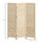 Cloison d'intimité en bois de 4,7 pi de hauteur, écran naturel pour bureau à domicile avec barrière de cadre robuste, facile à manipuler