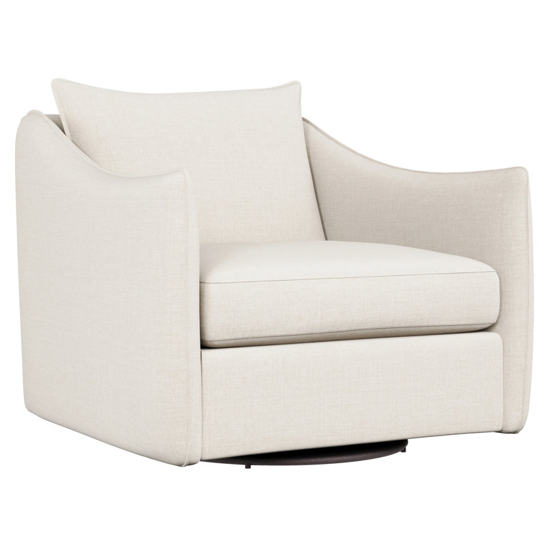 Joli Upholstered Swivel Armchair, Cream Linen 1429-002