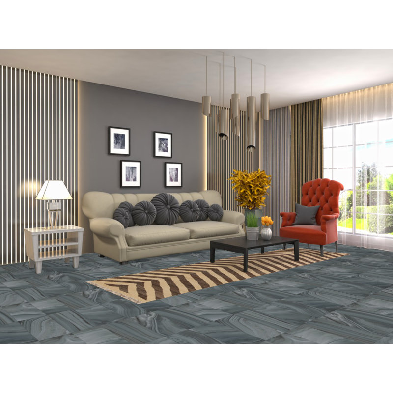 Tapis de couloir en laine à motif de chevrons 3 x 10