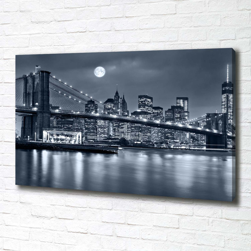 Manhattan New York 1 Piece Wrapped Canvas Wall Art