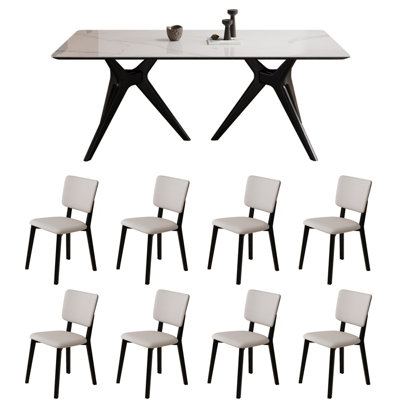 European simple light luxury dining table set