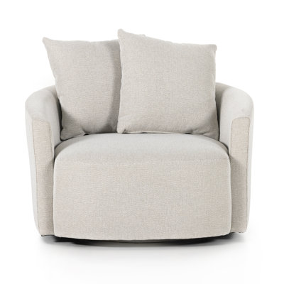 Chloe Oversized Upholstered Swivel Armchair 