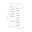 Armoire polyvalente moderne | 100% panneau de particules enduit de mélamine, épaisseur: 0,7 pouce | Comprend de nombreuses tablettes, des pieds en plastique et une conception murale | Parfait pour le bureau à domicile, le salon ou les solutions de rang-928455653-928455658