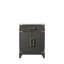 Meuble-lavabo simple en chêne noir P 18 po avec plateau en acrylique-844452869
