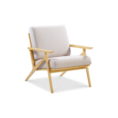 Cue Lounge Chair White Natural Oak