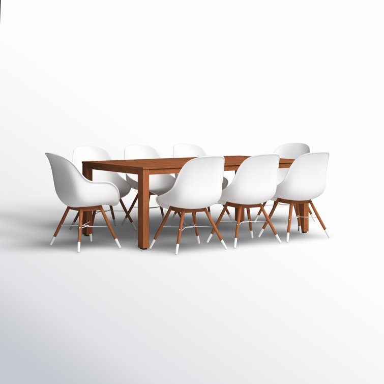 Anautica 88'' Rectangular 8 - Person Outdoor Dining Set