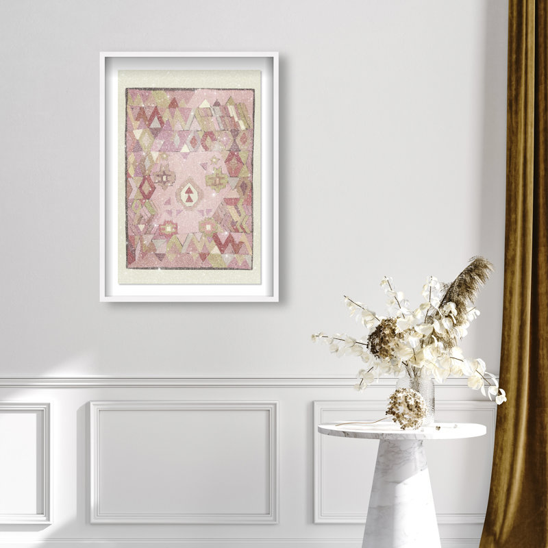 Tapestry Boehme II Print by Oliver Gal, 46.5"H x 31.5"W, White Shadowbox
