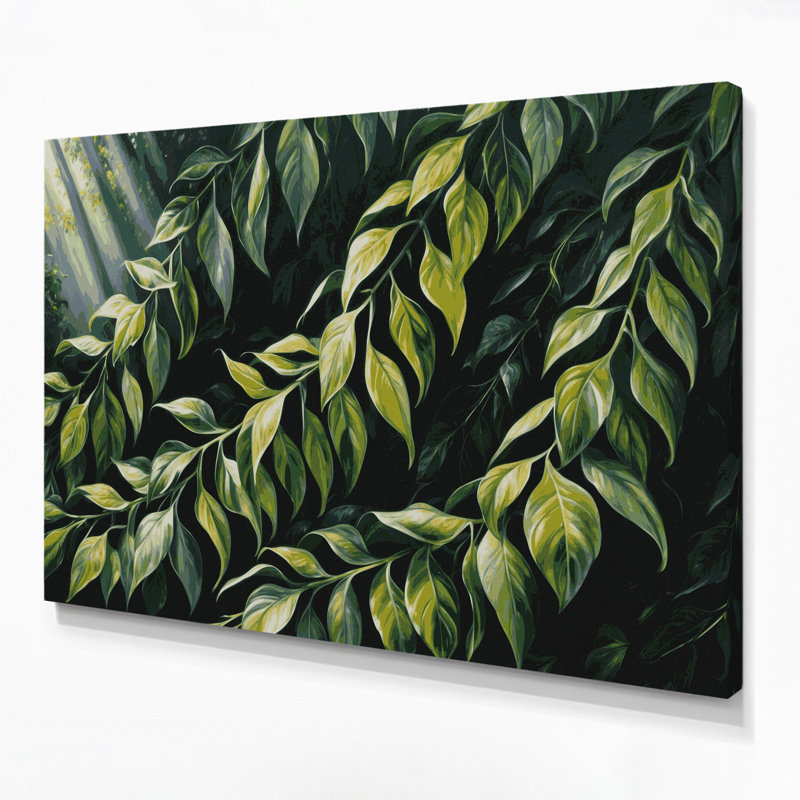 Art mural sur toile Botanical Philodendron, H 16 po x l 20 po