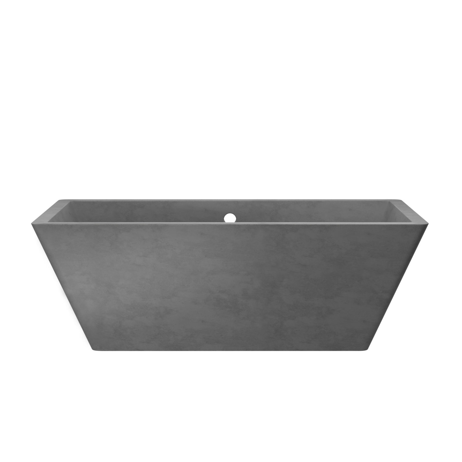 Mendocino NativeStone Concrete 66" x 34" Freestanding Soaking Bathtub, Slate