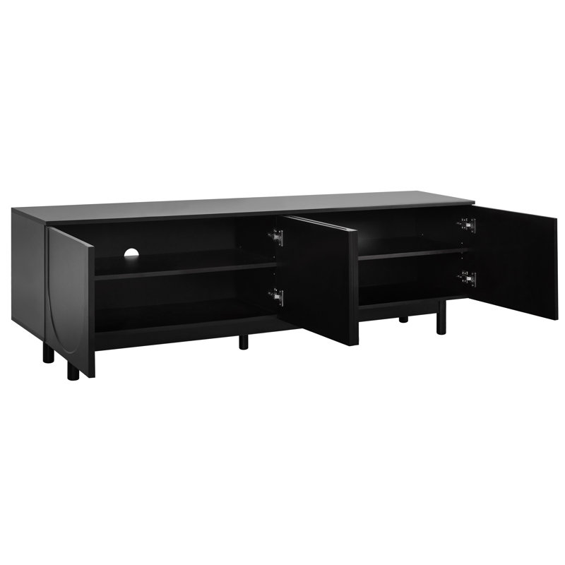 Stephone TV Stand for TVs up to 78", Black