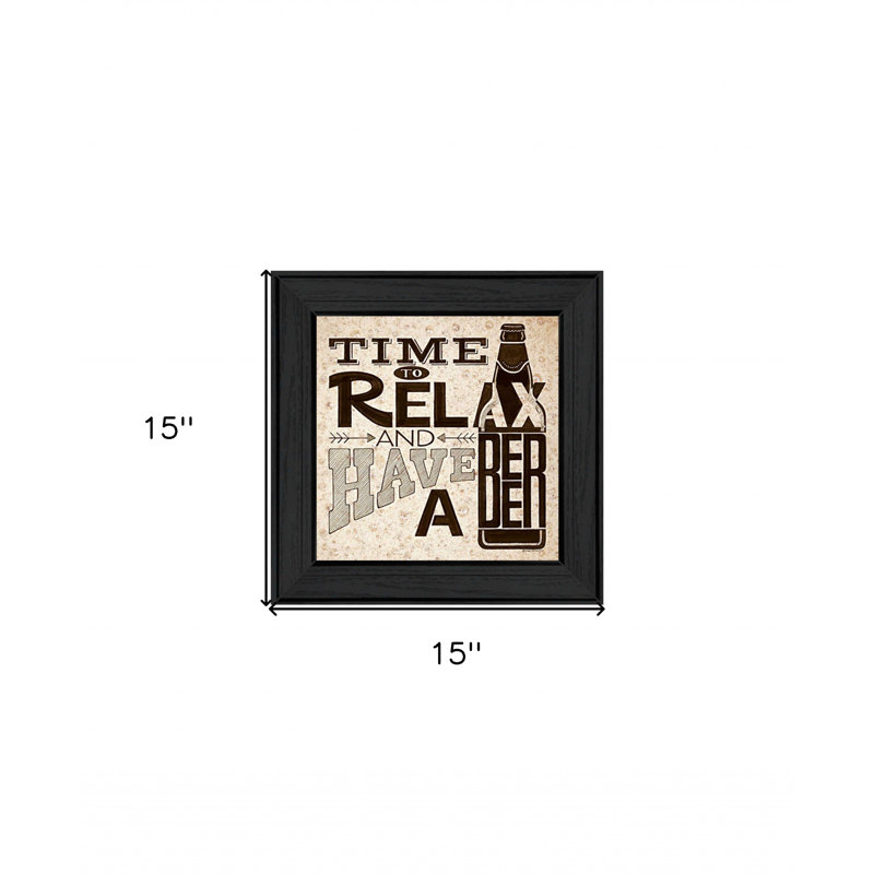 Beertime To Relax, impression murale encadrée noire