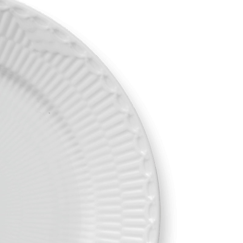 White Fluted Half Lace Royal Copenhage 10.6" Dinner Plate