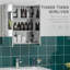 Armoire murale de salle de bain Kleankin avec tablettes de rangement et miroir, peu encombrante et durable pour les salles de bain modernes