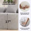 Canapé courbé désossé, canapé modulaire à compression de 110 po, gris à haute densité, canapé-lit pour salon, salon, appartement, chenille-871800130