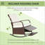 Fauteuil inclinable et berçant en rotin d'extérieur-854705205