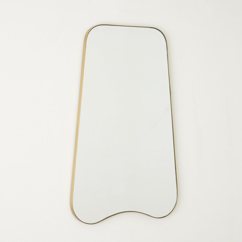 Cadre organique en laiton brossé miroir