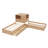 L-Shaped 3-in-1 Twin Bed Frame with Trundle, Storage Drawer & Built-in Desk-2044543928