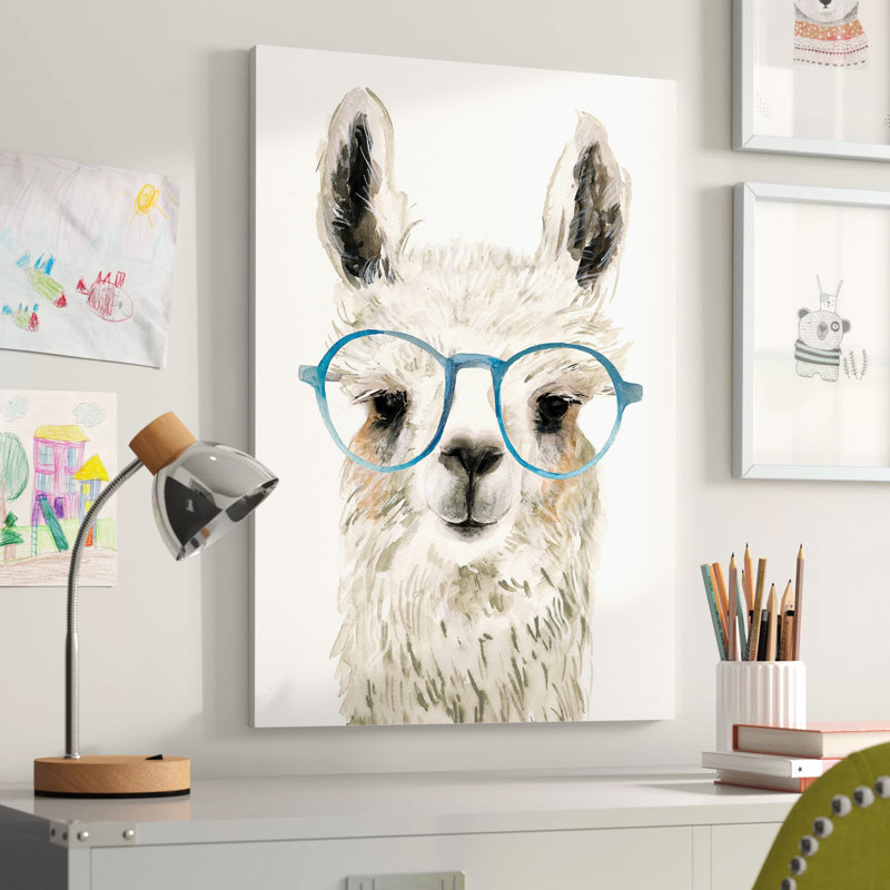 " Hip Llama II " by Victoria Borges, Wrapped Canvas, No Mat, 26" H x 18" W x 1.5" D